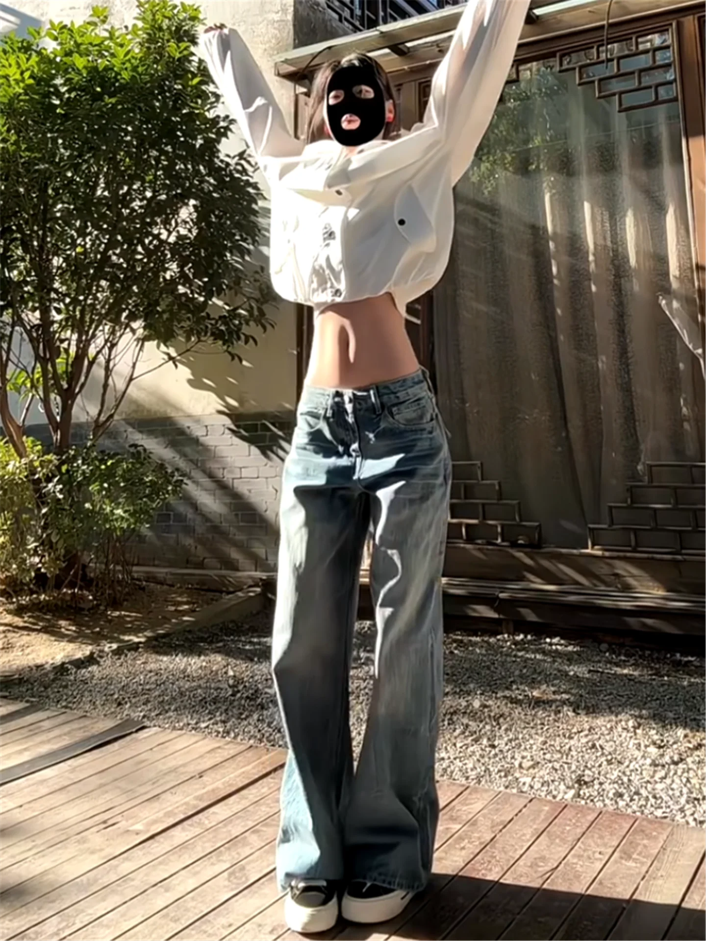 Retro American Street Style Blue Wide Leg Jeans Women's Loose Slimming Taller Extended Straight Casual Pants
Retro American Street Style Blue Wide Leg Jeans Women's Loose Slimming Taller Extended Straight Casual Pants