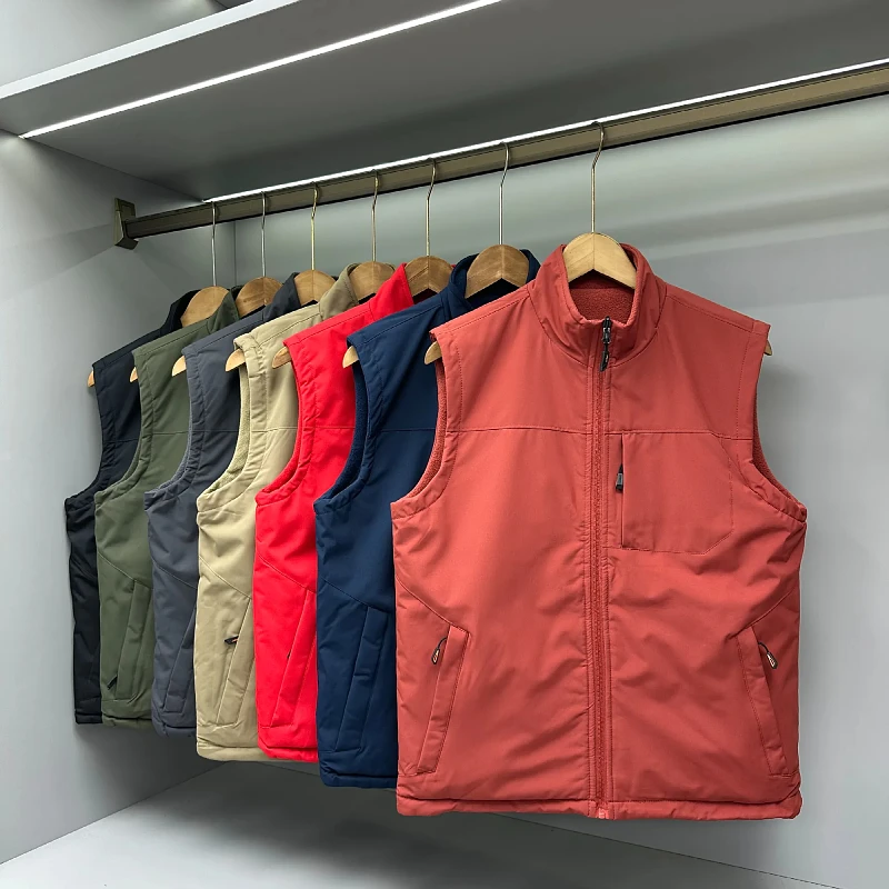 Waterproof Fce Vest Men's Outdoor Casual Stand Collar Workwear Windproof Autumn Winter Zipper Closure Color Vest
Waterproof Fce Vest Men's Outdoor Casual Stand Collar Workwear Windproof Autumn Winter Zipper Closure Color Vest