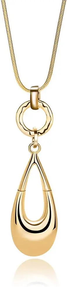 Long Necklaces for Women Waterdrop Pendant Sweater Layered Y Statement Bohemian Silver Chain Necklace with Gifts Box Jewelry
Long Necklaces for Women Waterdrop Pendant Sweater Layered Y Statement Bohemian Silver Chain Necklace with Gifts Box Jewelry