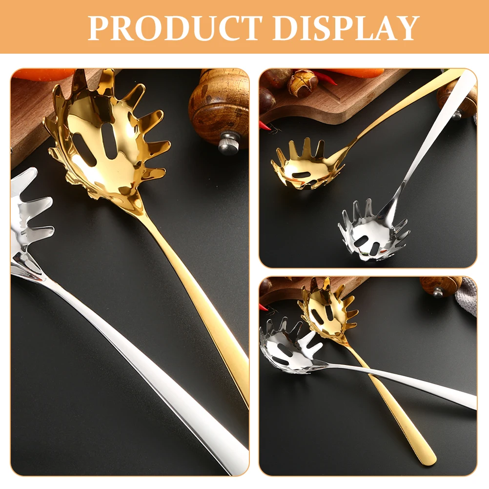 2pcs Stainless Noodle Strainer Spaghetti Spoon Spaghetti Pasta Utensil Kitchen Tool Fettuccine Server Fork
2pcs Stainless Noodle Strainer Spaghetti Spoon Spaghetti Pasta Utensil Kitchen Tool Fettuccine Server Fork