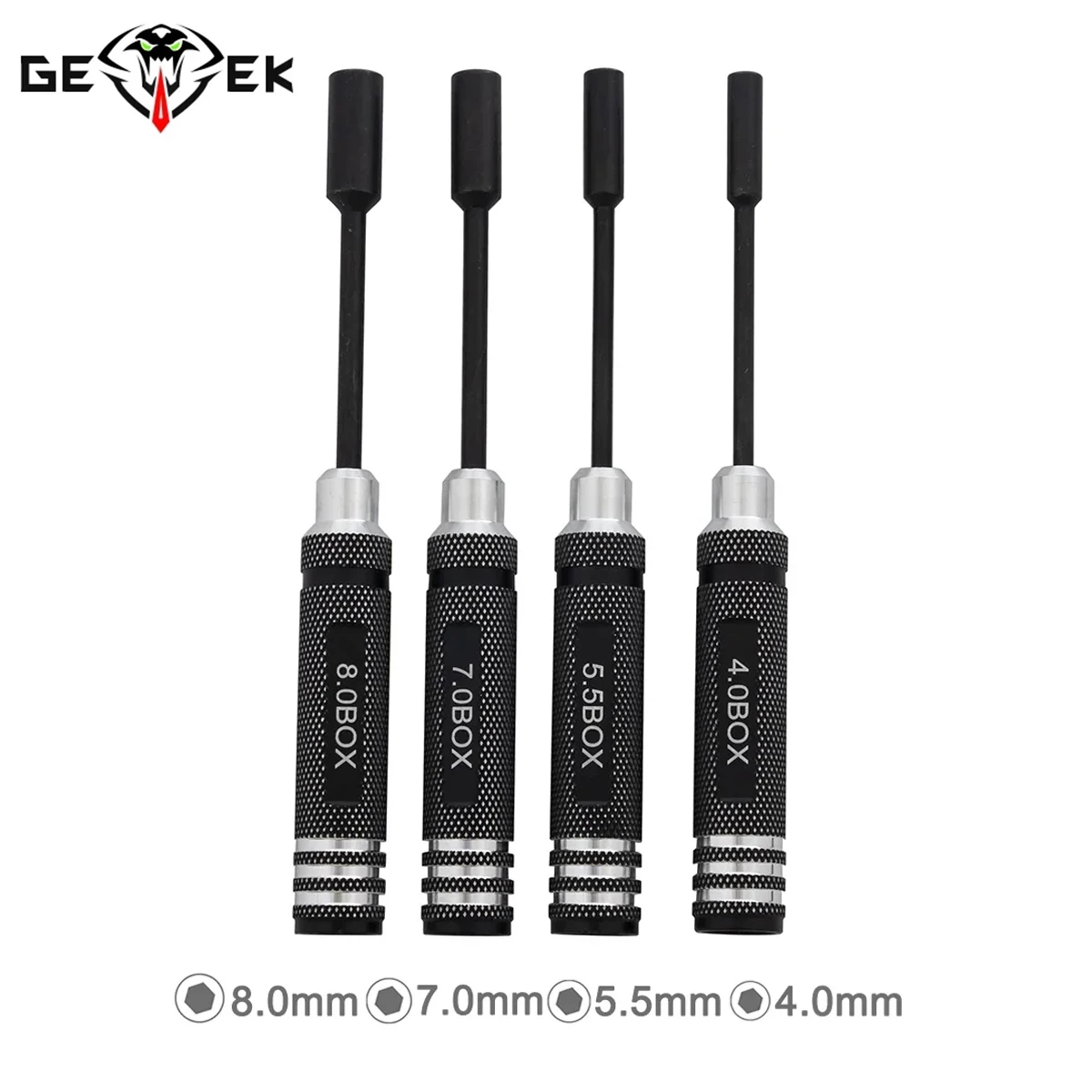 Repair Tools Kit Hex Nut key Socket Screw Driver Wrench Spanner Box 4.0/5.5/7.0/8.0mm For RC Model Car Quadcopter Drone
Repair Tools Kit Hex Nut key Socket Screw Driver Wrench Spanner Box 4.0/5.5/7.0/8.0mm For RC Model Car Quadcopter Drone