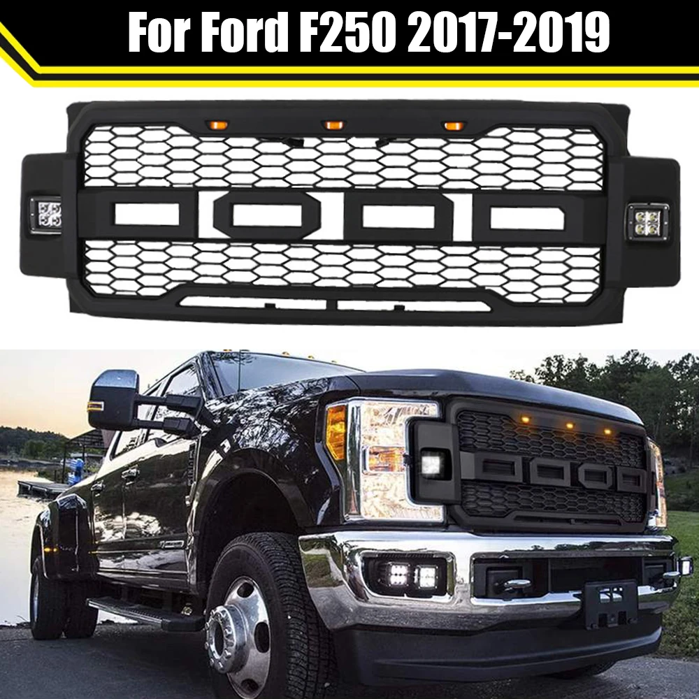 Car Accessories LED Modified Front Racing Grills ABS Hood Grill Mesh Raptor Grille Mask Trims Cover For Ford F250 2017 2018 2019
Car Accessories LED Modified Front Racing Grills ABS Hood Grill Mesh Raptor Grille Mask Trims Cover For Ford F250 2017 2018 2019