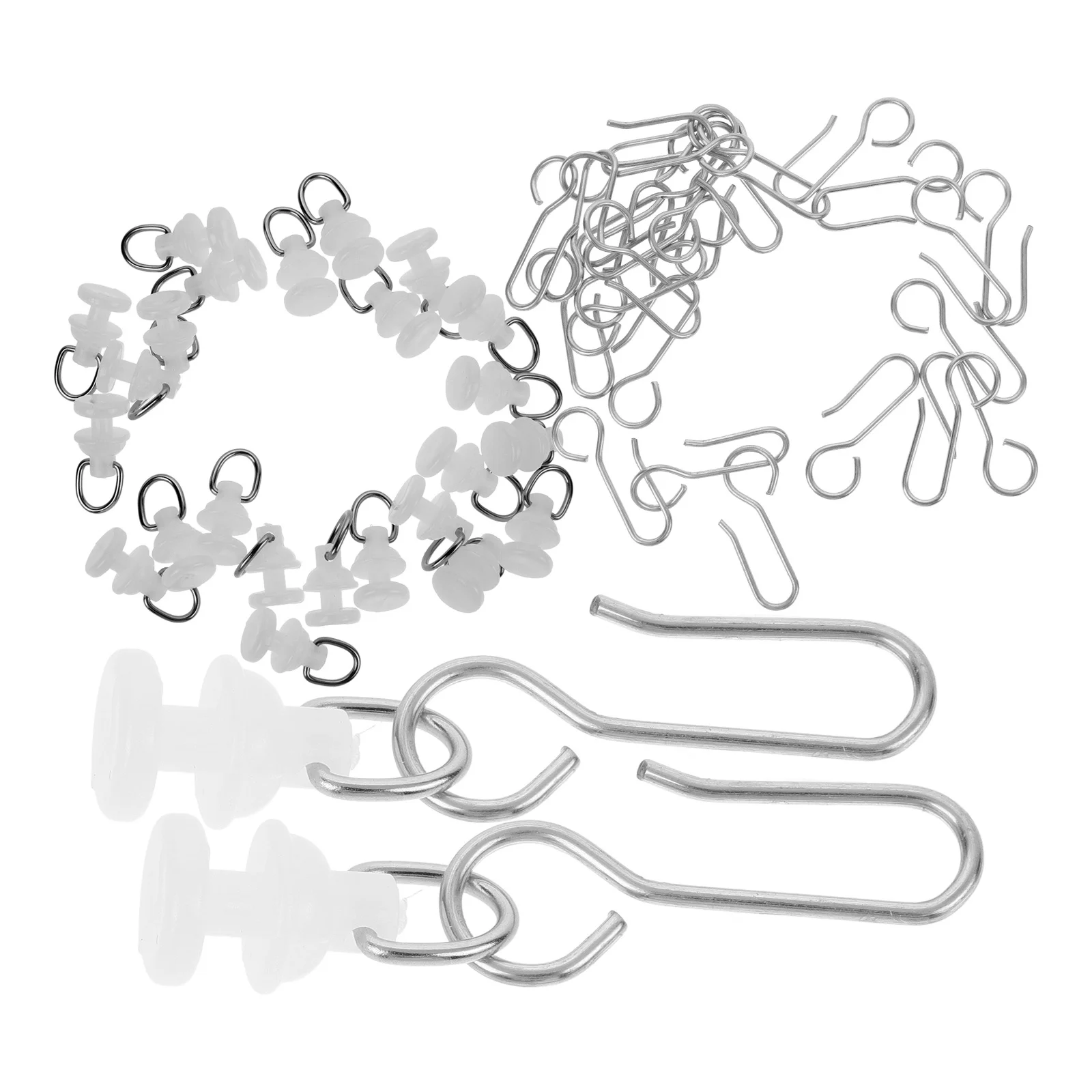 1Set Curtain Gliders Hooks Unique Design Rust Resistant Plastic Metal Bathroom Shower Curtain Rail Accessories Replacement
1Set Curtain Gliders Hooks Unique Design Rust Resistant Plastic Metal Bathroom Shower Curtain Rail Accessories Replacement