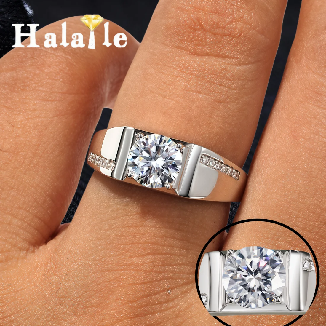 Кольцо Halaile 1CT с муассанитом/цирконом, стерлинговое серебро S925, регулируемое для мужчин и женщин, ювелирные изделия, сверкающий подарок на помолвку
Кольцо Halaile 1CT с муассанитом/цирконом, стерлинговое серебро S925, регулируемое для мужчин и женщин, ювелирные изделия, сверкающий подарок на помолвку