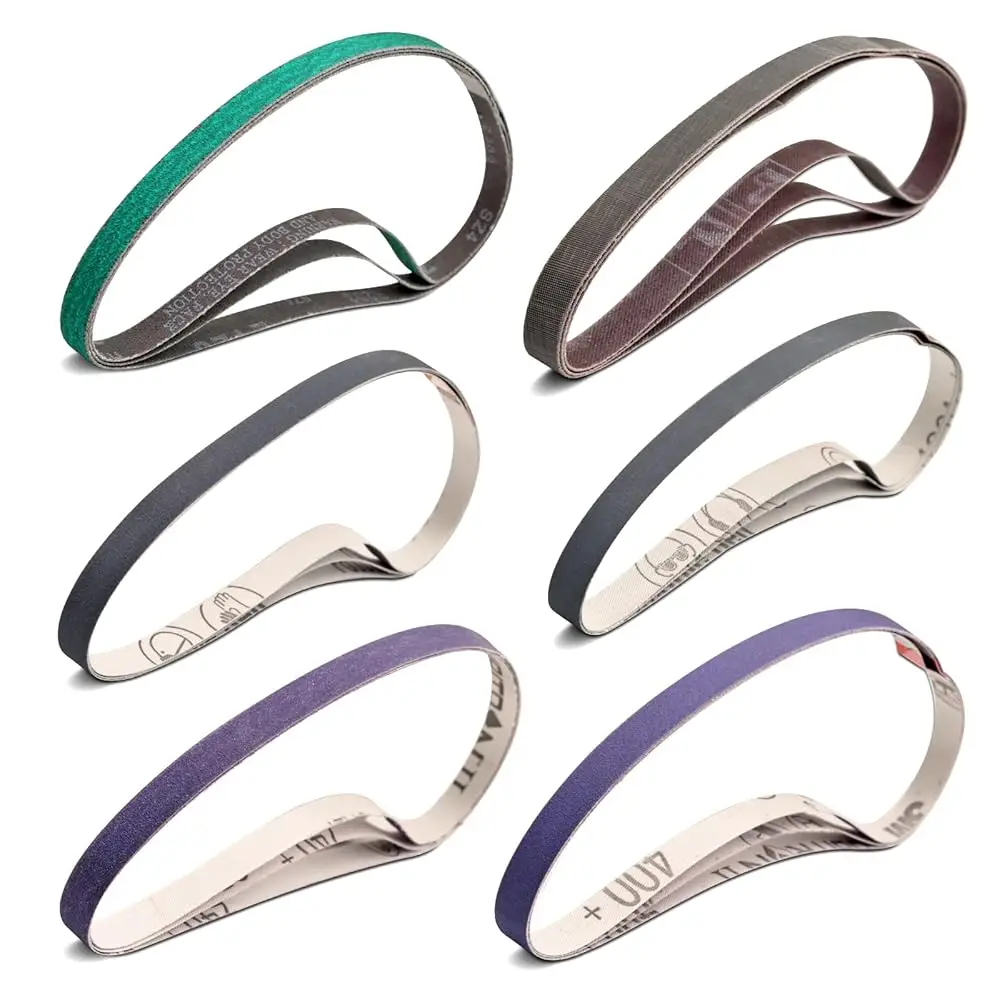 3/8 x 21 Sanding Belts, Abrasive Sanding Belt for Makita 3/8 x 21 File Belt Sander, 3 PCS Each of 120, 240, 400, 600,1000 250
3/8 x 21 Sanding Belts, Abrasive Sanding Belt for Makita 3/8 x 21 File Belt Sander, 3 PCS Each of 120, 240, 400, 600,1000 250