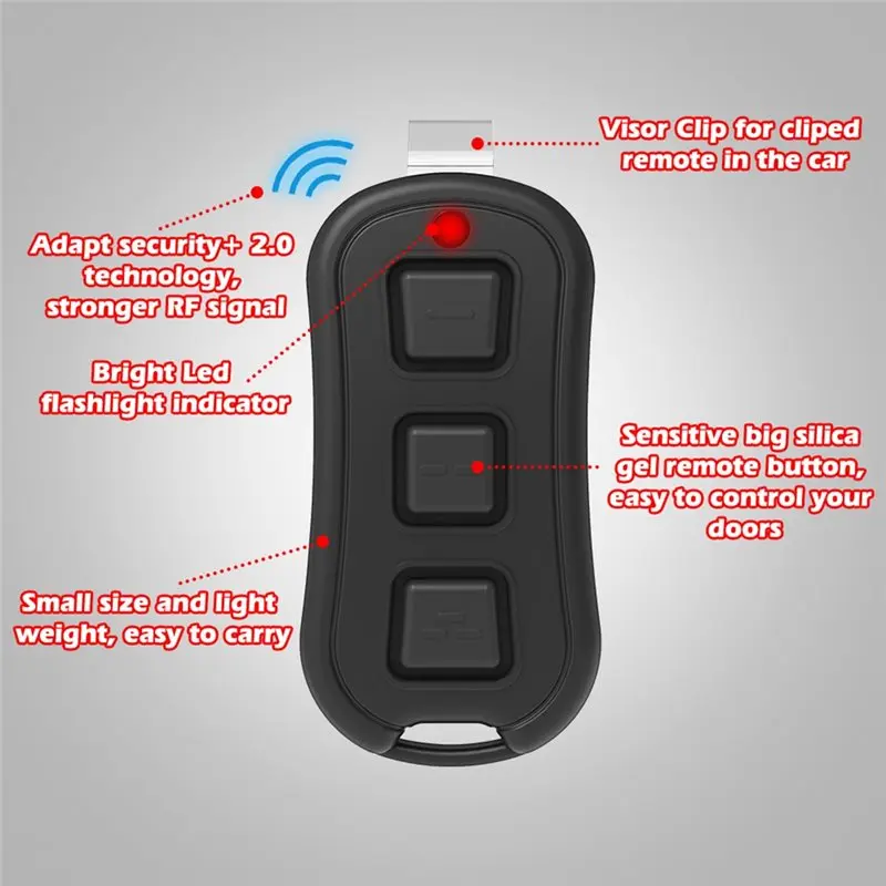 Replacement Garage Door Remote Control Universal For Liftmaster/Chamberlain/Craftsman 893MAX 891LM 371 971 With Learn Button-【A7
Replacement Garage Door Remote Control Universal For Liftmaster/Chamberlain/Craftsman 893MAX 891LM 371 971 With Learn Button-【A7