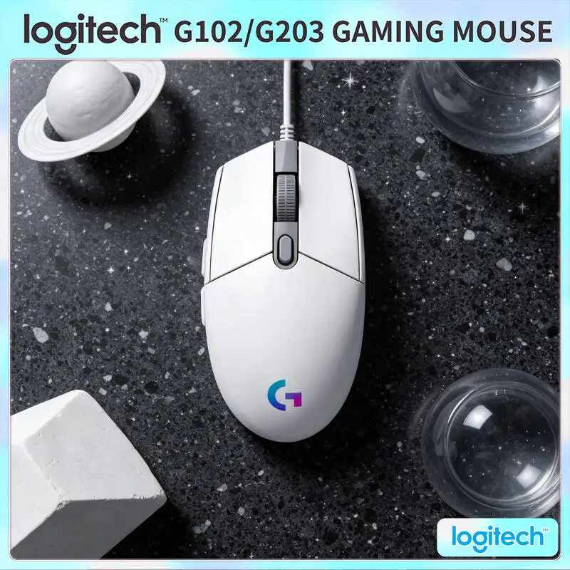 Logitech G102 Wired Gaming Mouse, RGB Lighting, Mechanical Tension Buttons, 6 Programmable Keys, Lightweight
Logitech G102 Wired Gaming Mouse, RGB Lighting, Mechanical Tension Buttons, 6 Programmable Keys, Lightweight