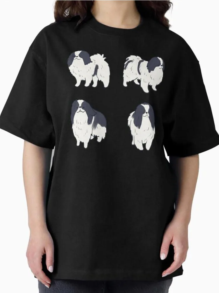 Women Japanese-Style Dog Print T-Shirt Black Casual Short-Sleeve Crew Neck Top Dog Silhouette Spring/Summer Pattern Short-Sleeve
Women Japanese-Style Dog Print T-Shirt Black Casual Short-Sleeve Crew Neck Top Dog Silhouette Spring/Summer Pattern Short-Sleeve