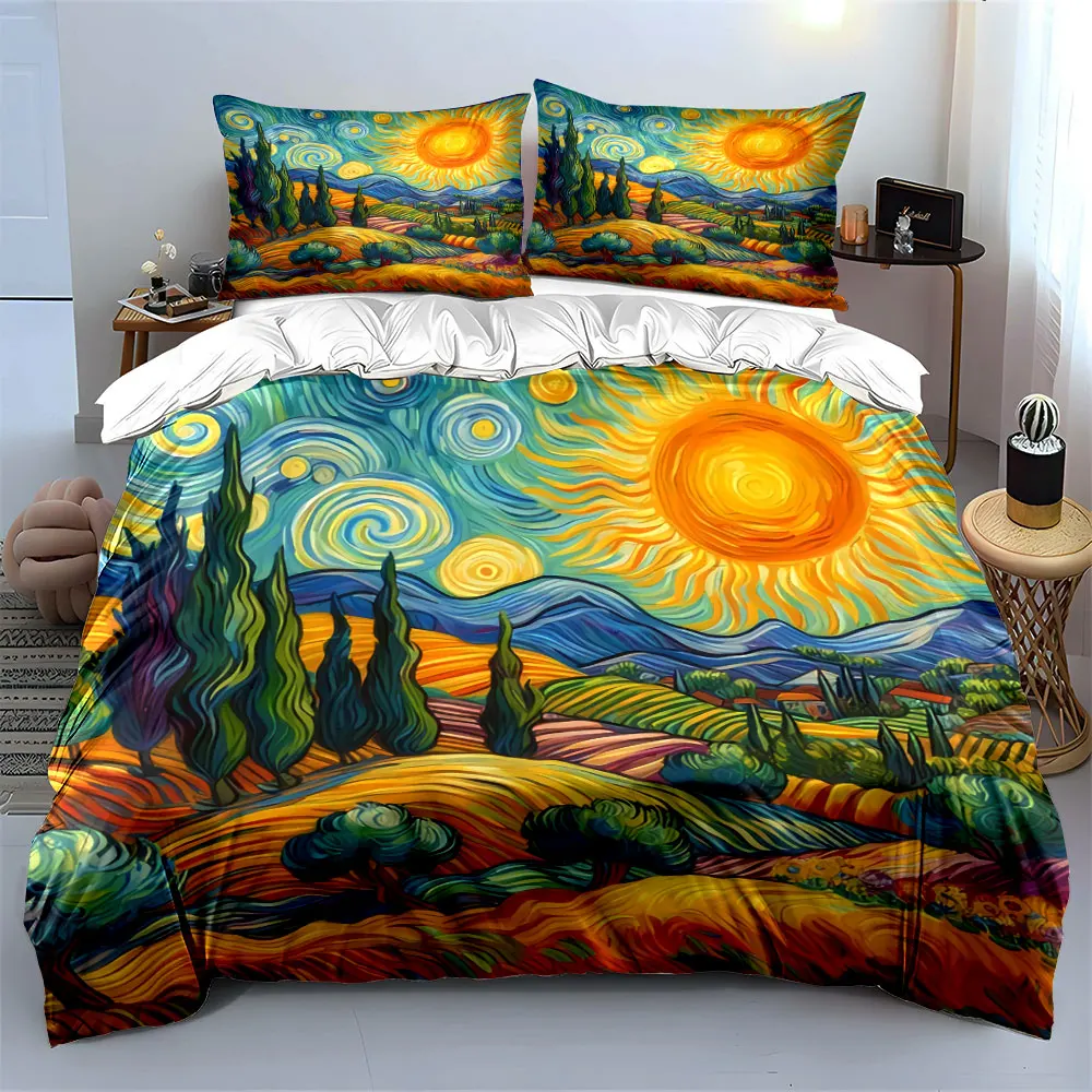 "Colorful Landscape Art Set Decor" Bedding Set with 1 Duvet Cover 2 Pillowcases Single Double King Queen, Gift
"Colorful Landscape Art Set Decor" Bedding Set with 1 Duvet Cover 2 Pillowcases Single Double King Queen, Gift