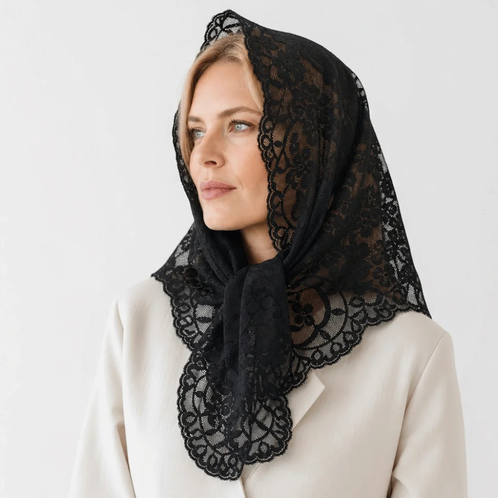 Elegant Lace Triangle Scarf Vintage Hollow Head Covering Scarf Shawl Pure Color Clothes Decoration Crochet Head Scarf Travel
Elegant Lace Triangle Scarf Vintage Hollow Head Covering Scarf Shawl Pure Color Clothes Decoration Crochet Head Scarf Travel