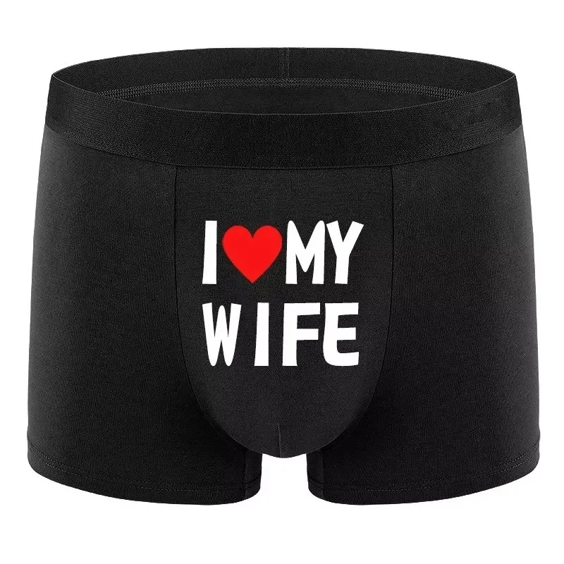 2024 New Style Men Underwear Black Color Men Boxer Fashion Personalized Printing I Love My Wife Soft Breathable Men Underpant
2024 New Style Men Underwear Black Color Men Boxer Fashion Personalized Printing I Love My Wife Soft Breathable Men Underpant