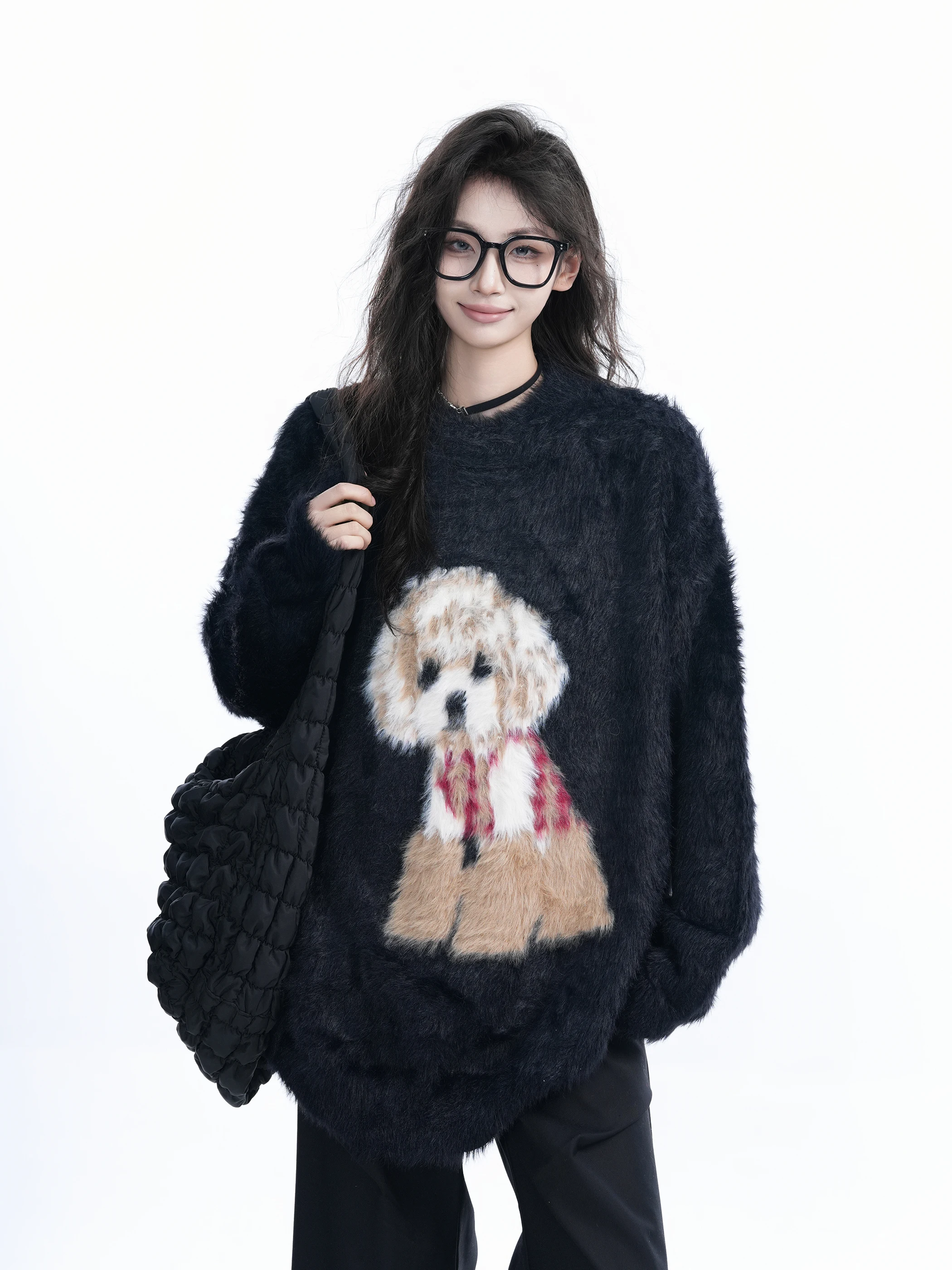 Ретро-свитер для собак в американском стиле, свободного кроя, мягкий и удобный, вязаный, для пар, повседневный, зимний, модный.
Ретро-свитер для собак в американском стиле, свободного кроя, мягкий и удобный, вязаный, для пар, повседневный, зимний, модный.