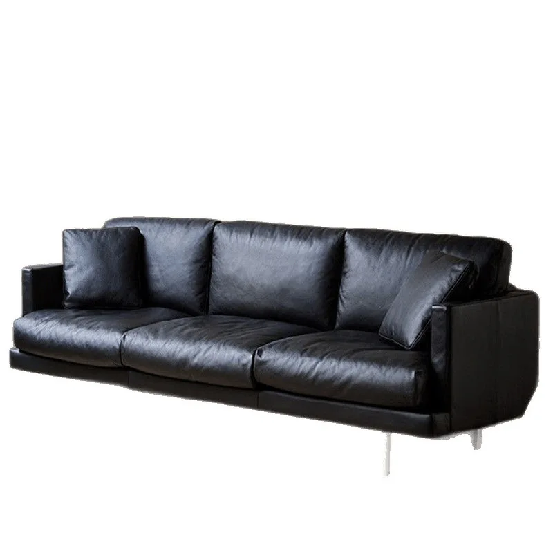 French retro oil wax sofa living room light luxury high backrest antique three person brown straight row single sofa home
French retro oil wax sofa living room light luxury high backrest antique three person brown straight row single sofa home