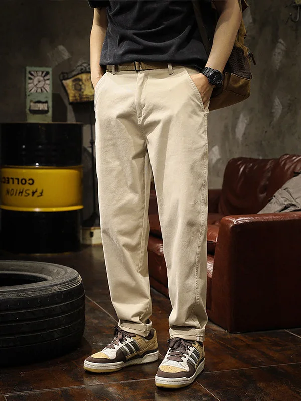 Мужские повседневные брюки большого размера в винтажном стиле, осенне-зимние, на флисовой подкладке, цвета хаки, свободные, прямые, зауженные, рабочие, длинные
Мужские повседневные брюки большого размера в винтажном стиле, осенне-зимние, на флисовой подкладке, цвета хаки, свободные, прямые, зауженные, рабочие, длинные