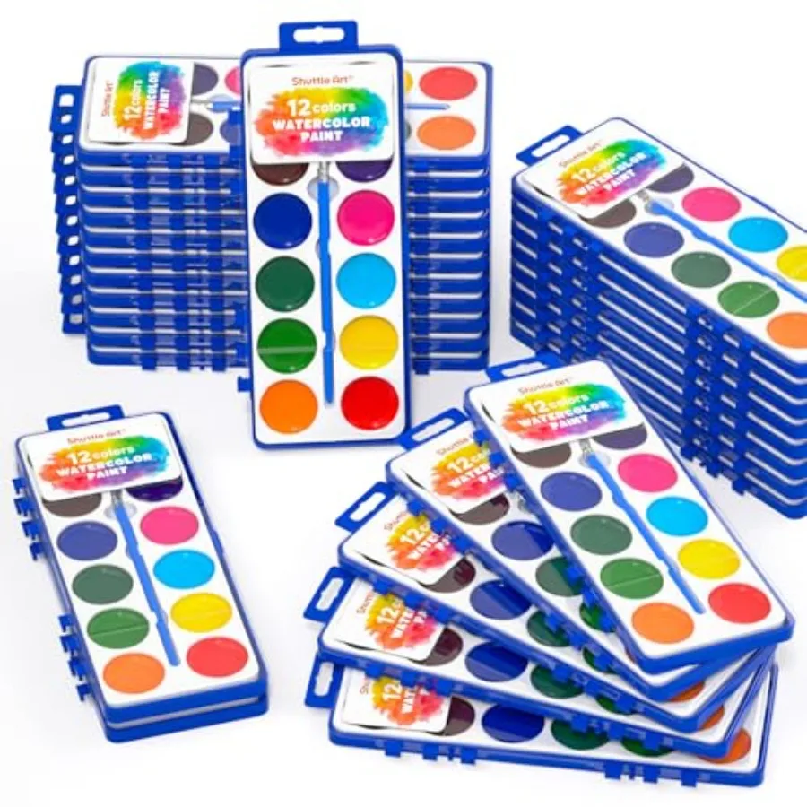 30 Pack Watercolor Paint Set Bulk, 12 Colors Watercolor Paint Set bulk with Paint Brushes for and Adults, Washable Paint for Cl
30 Pack Watercolor Paint Set Bulk, 12 Colors Watercolor Paint Set bulk with Paint Brushes for and Adults, Washable Paint for Cl