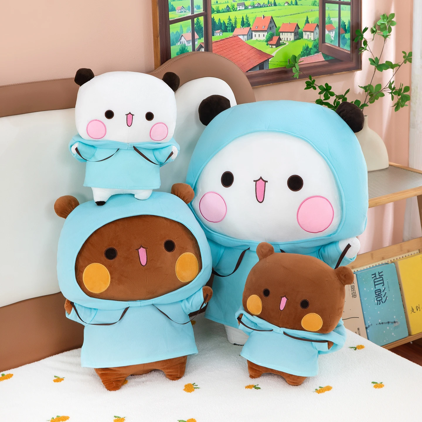 New Cute Cartoon Bear Wearing Blue Raincoat Stuffed Plush Toy Soft Couple Doll Kawaii Animal Pillow for Children Bedroom Decor
New Cute Cartoon Bear Wearing Blue Raincoat Stuffed Plush Toy Soft Couple Doll Kawaii Animal Pillow for Children Bedroom Decor