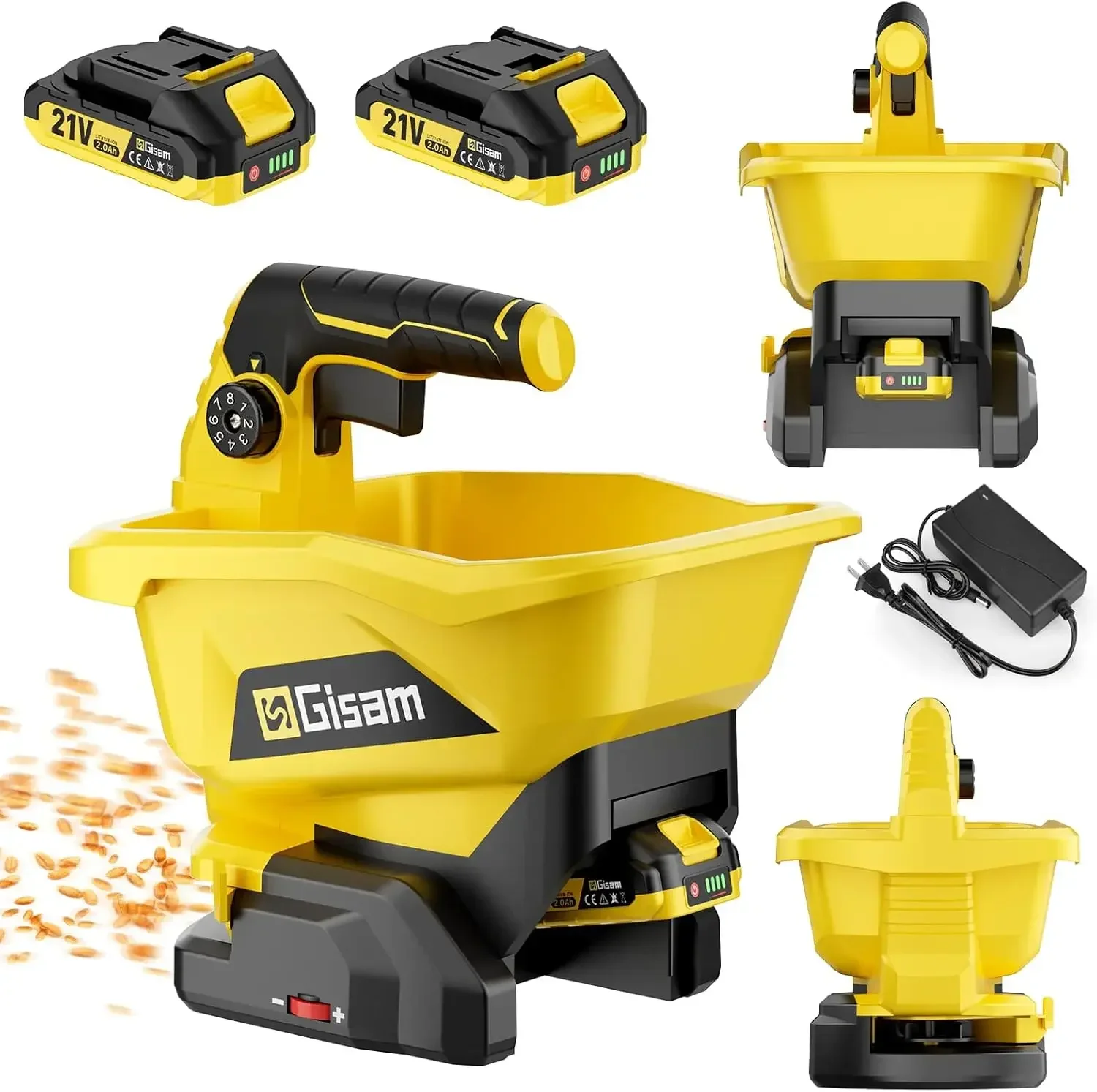 Cordless Handheld Spreader Lawns Grass Seed Fertilizer Salt Ice Melt Battery Included
Cordless Handheld Spreader Lawns Grass Seed Fertilizer Salt Ice Melt Battery Included