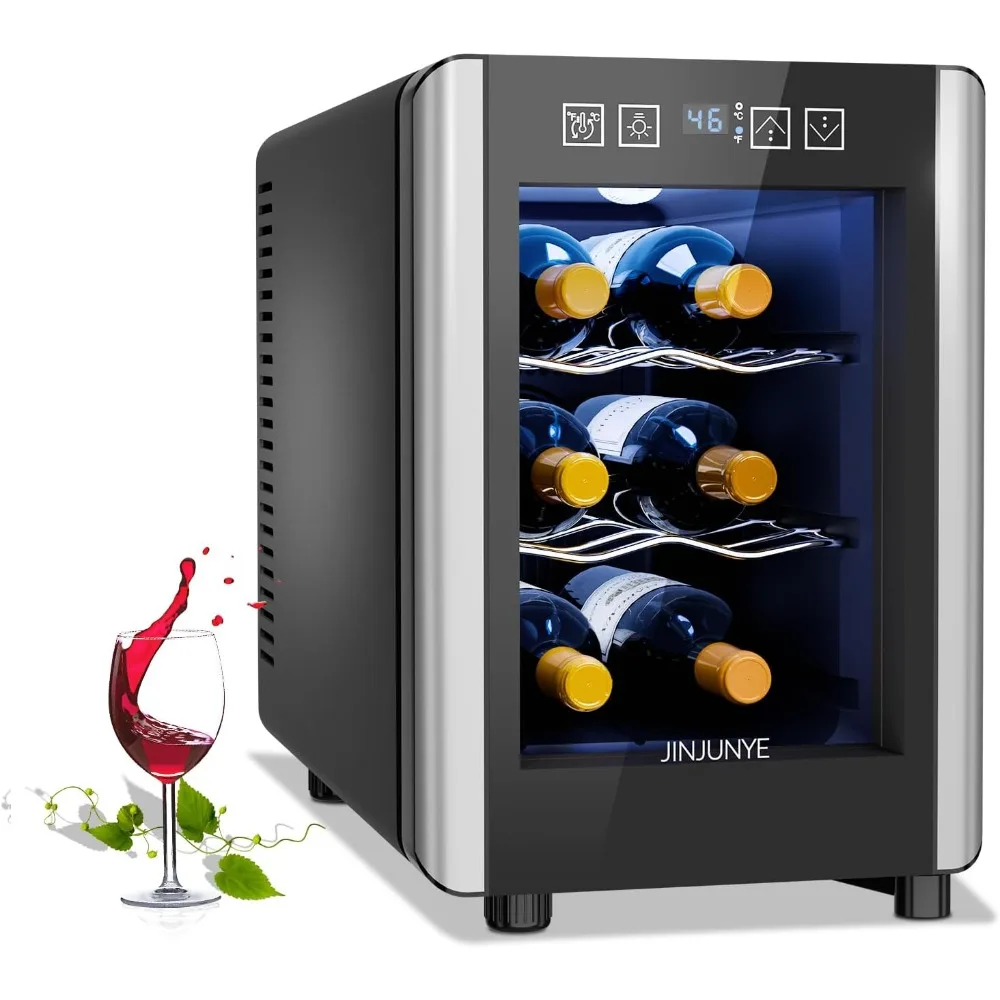 6 Bottle Wine Cooler Refrigerator, Small Wine Fridge, Countertop Wine Cooler with Digital Temperature Control, Mini Freestanding
6 Bottle Wine Cooler Refrigerator, Small Wine Fridge, Countertop Wine Cooler with Digital Temperature Control, Mini Freestanding