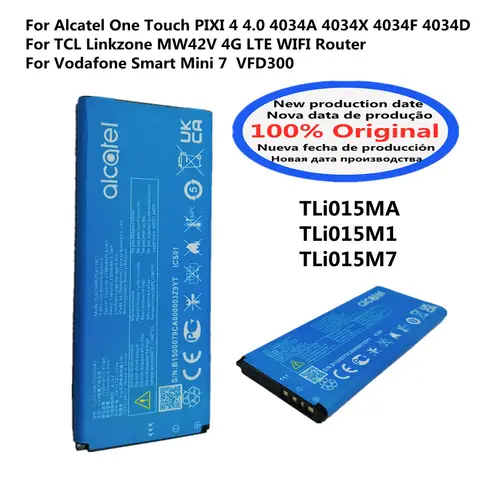 TLi015MA Phone Battery For Alcatel One Touch PIXI 4 4034A 4034D 4034X 4034F For Vodafone Smart Mini 7 VFD300 TLi015M1 TLi015M7