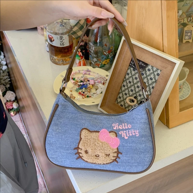 Cute Cartoon Cat Denim Handbag Simple Children's Bag Retro Stylish Portable Women's Underarm Bag Women's Commuting Tote Handbag
Cute Cartoon Cat Denim Handbag Simple Children's Bag Retro Stylish Portable Women's Underarm Bag Women's Commuting Tote Handbag