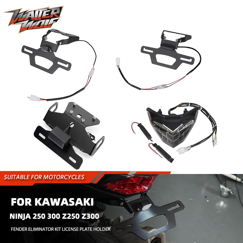 Adjustable Foldable Fender Eliminator Kit License Plate Holder For Kawasaki Ninja 250 300 Z250 Z300 Z 250 Integrated Tail light
Adjustable Foldable Fender Eliminator Kit License Plate Holder For Kawasaki Ninja 250 300 Z250 Z300 Z 250 Integrated Tail light