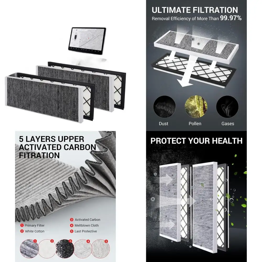 Салонный воздушный фильтр модели Y 2026 HEPA и активированный уголь, комплект из 4 замены для модели Y Juniper Refresh 2020-2026 (все накладки)
Салонный воздушный фильтр модели Y 2026 HEPA и активированный уголь, комплект из 4 замены для модели Y Juniper Refresh 2020-2026 (все накладки)