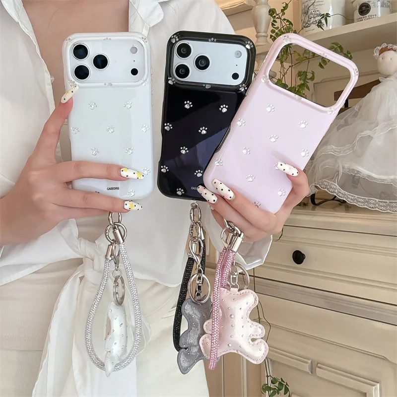 Kawaii Paw Print Phone Case With Bling Bear Charm Anti-drop Clear Cover For iPhone 17 16 15 14 Pro Max fashion iPhone case 17pro
Kawaii Paw Print Phone Case With Bling Bear Charm Anti-drop Clear Cover For iPhone 17 16 15 14 Pro Max fashion iPhone case 17pro