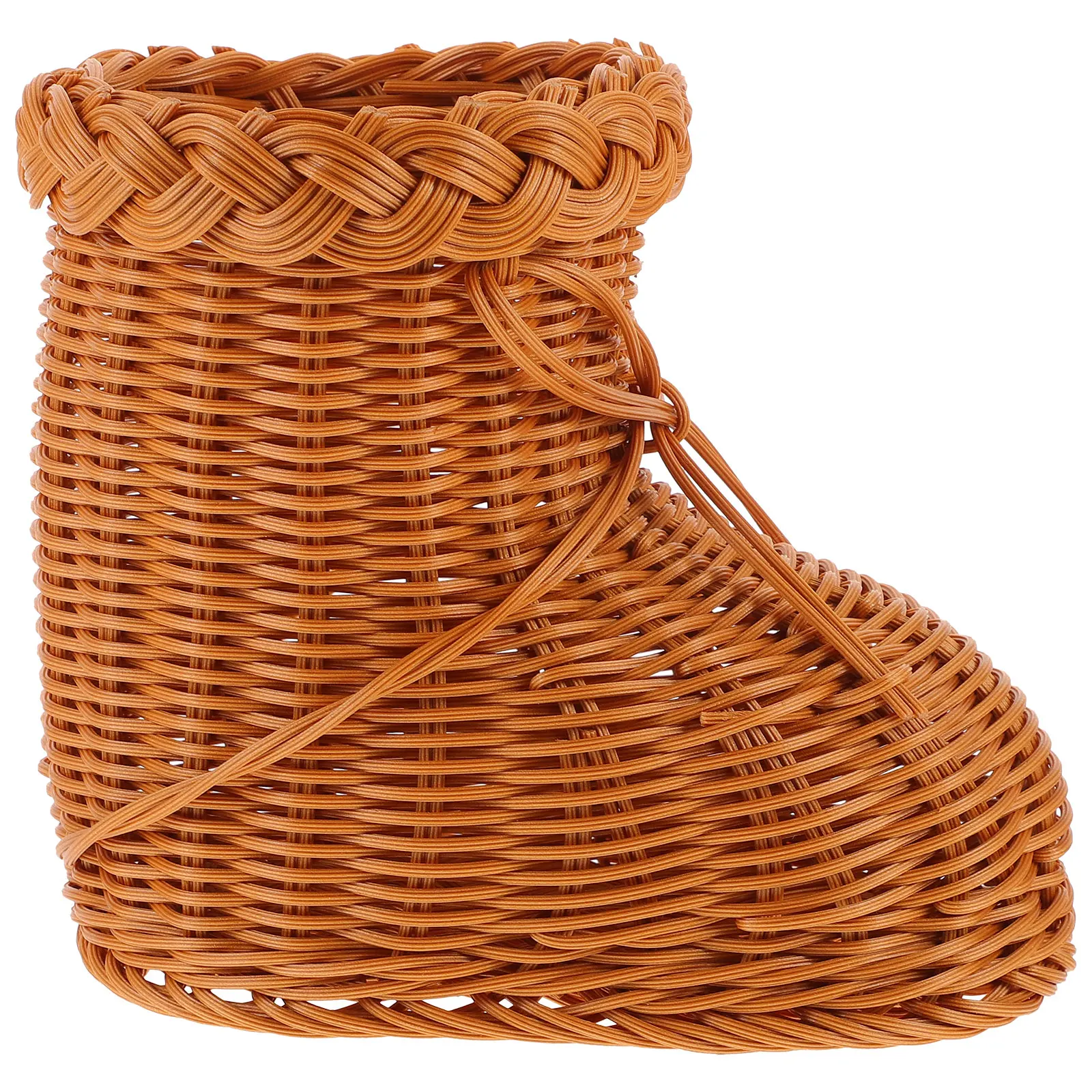 Imitation Rattan Storage Basket Woven Bread Fruit Kitchen Food Holding PP Material Decorative Small Size Long Lasting 
Imitation Rattan Storage Basket Woven Bread Fruit Kitchen Food Holding PP Material Decorative Small Size Long Lasting