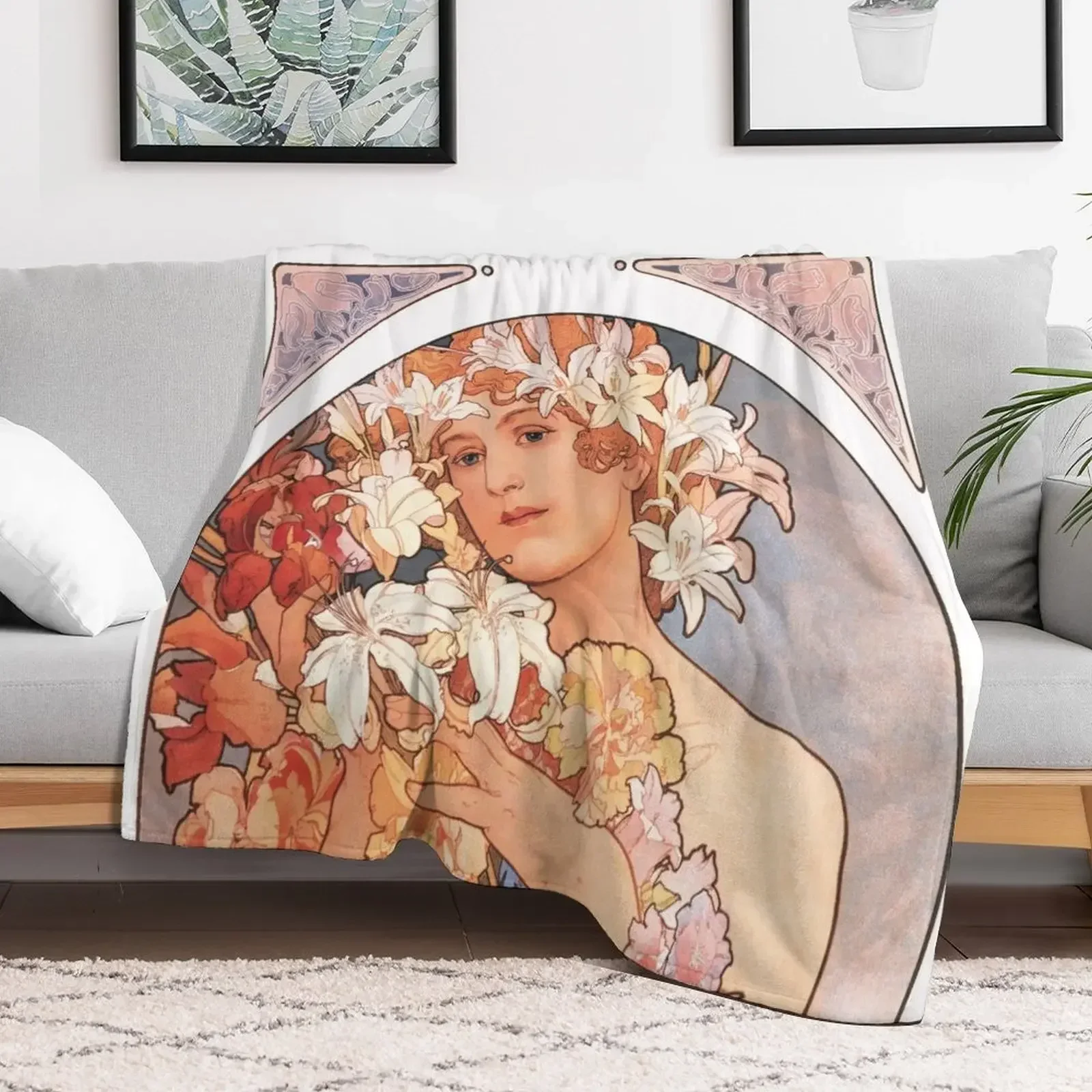 La Fleur - The Flower - Alphonse Mucha 1897 Throw Blanket Travel for sofa Warm warm winter Blankets
La Fleur - The Flower - Alphonse Mucha 1897 Throw Blanket Travel for sofa Warm warm winter Blankets