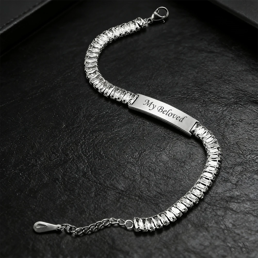 Custom Engraved Eye Name Zircon Chain Bracelet Stainless Steel Personalized Name Bar Bracelets For Woman Jewelry Birthday Gift
Custom Engraved Eye Name Zircon Chain Bracelet Stainless Steel Personalized Name Bar Bracelets For Woman Jewelry Birthday Gift