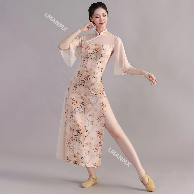 Classical dance costume, qipao, human fireworks, Xia Hui, the same dance specific high elasticity performance costume
Classical dance costume, qipao, human fireworks, Xia Hui, the same dance specific high elasticity performance costume