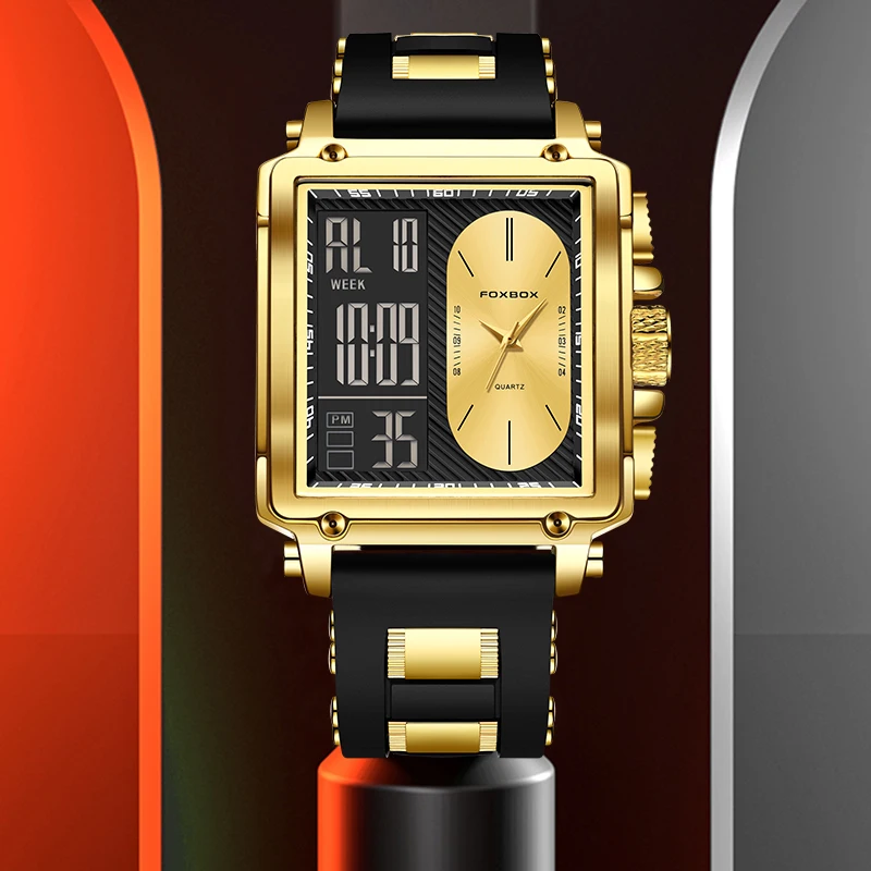 LIGE FOXBOX Dual Digital Display Man Watch Fashion Casual Sport Silicone Week Date Waterproof Electronic Watches for Men+Box New
LIGE FOXBOX Dual Digital Display Man Watch Fashion Casual Sport Silicone Week Date Waterproof Electronic Watches for Men+Box New
