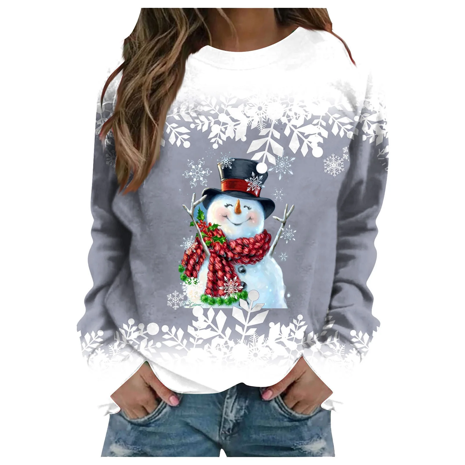 Woman O-neck Pullovers Streetwear Spring Autumn Christmas Loose Snowman Print Sweatshirts Clothing
Woman O-neck Pullovers Streetwear Spring Autumn Christmas Loose Snowman Print Sweatshirts Clothing