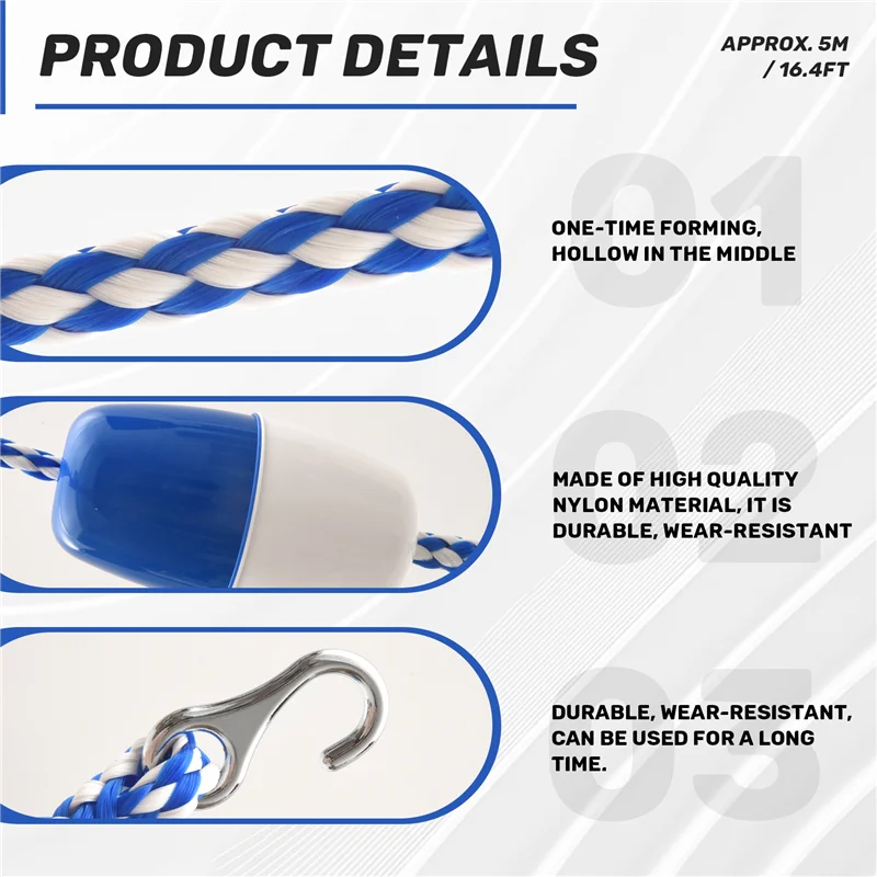 Latest 11 Balls Safety Float Line-5M Swimming Pool Safety Separation Rope Float Rope Lane Line Swimming Pool Equipment
Latest 11 Balls Safety Float Line-5M Swimming Pool Safety Separation Rope Float Rope Lane Line Swimming Pool Equipment