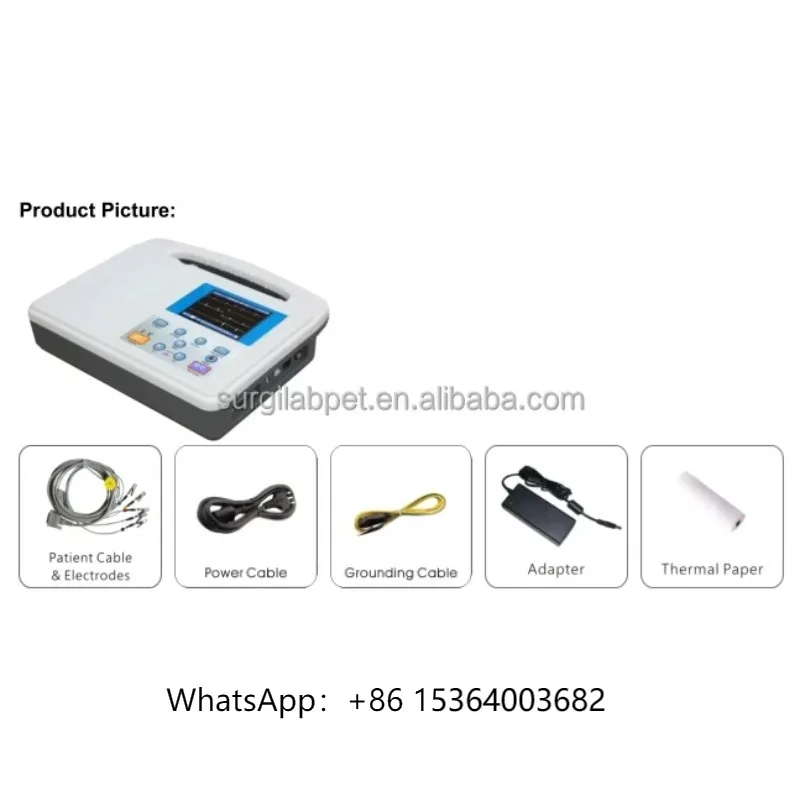 Top Quality 3.5 Touch Screen 3 Channel 7 Lead Electrocardiograph Portable Ecg Machine for Hospital Use
Top Quality 3.5 Touch Screen 3 Channel 7 Lead Electrocardiograph Portable Ecg Machine for Hospital Use