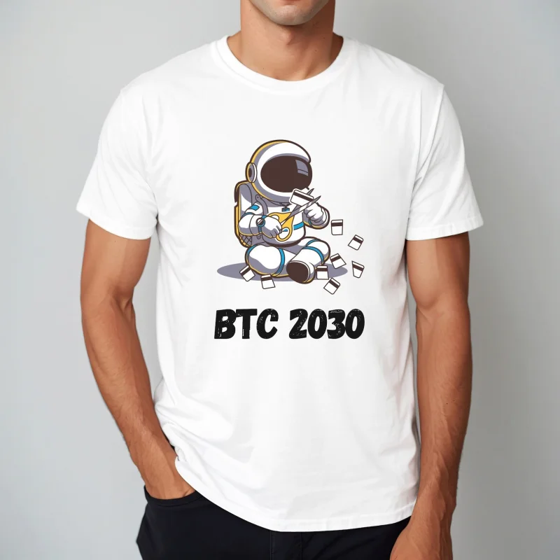 Забавная футболка с надписью BTC 2030 для крипто-трейдеров, футболка с символом Bitcoin для фанатов BTC, 100% хлопок, одежда с графическим принтом, топы всех размеров
Забавная футболка с надписью BTC 2030 для крипто-трейдеров, футболка с символом Bitcoin для фанатов BTC, 100% хлопок, одежда с графическим принтом, топы всех размеров