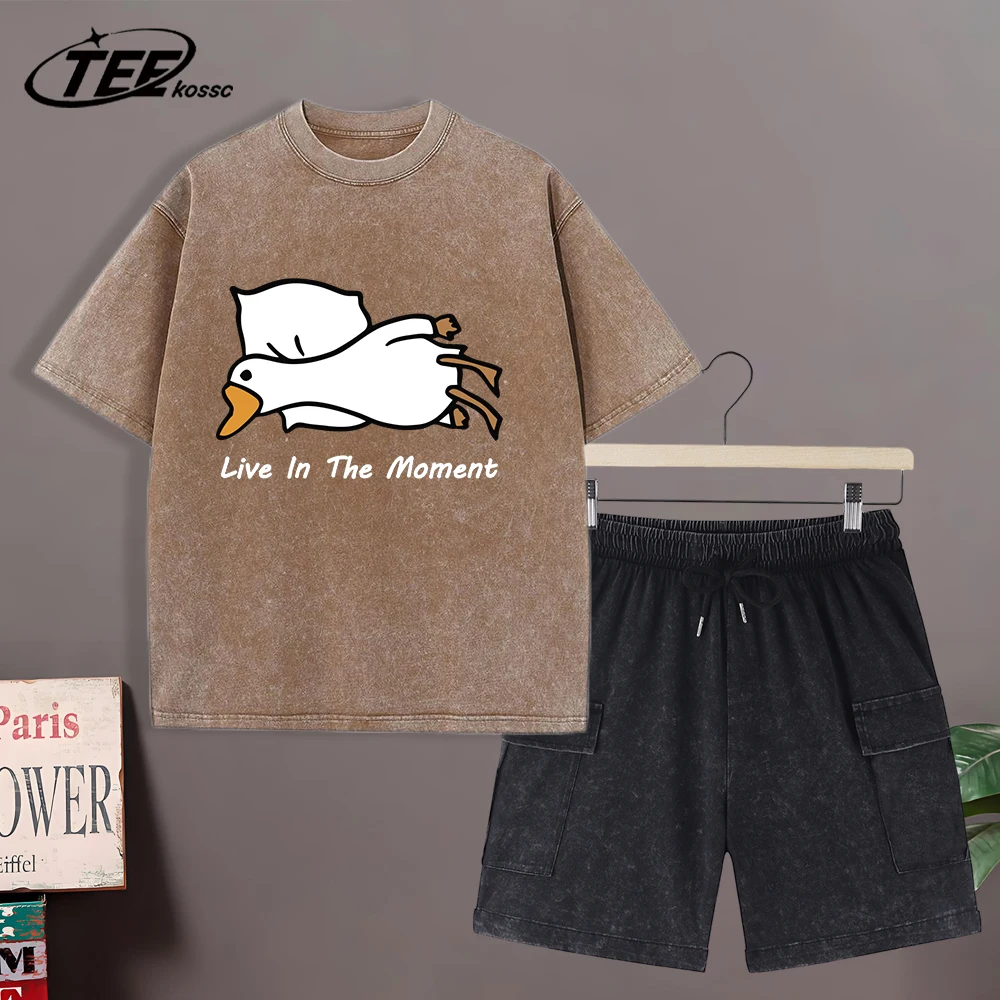 Goose Live In The Moment Print Washed Men T-Shirt Summer Casual Loose Cotton T Shirts Snow Wash Tee Suit Retro O-Neck Streetwear
Goose Live In The Moment Print Washed Men T-Shirt Summer Casual Loose Cotton T Shirts Snow Wash Tee Suit Retro O-Neck Streetwear