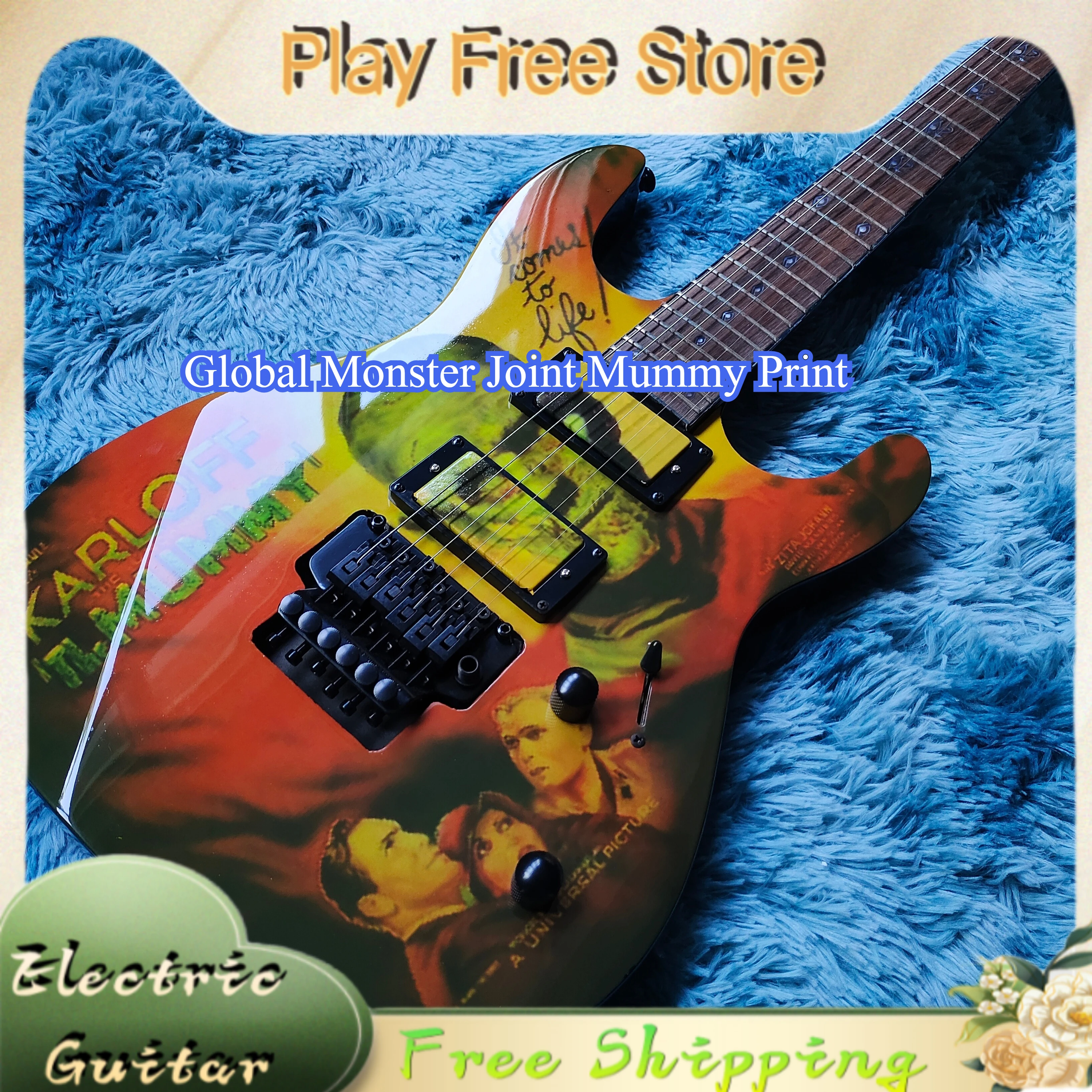 ST Global Monster Joint Mummy Printed Electric Guitar EMG Active Pickup Double Shake Torrent Metal Limited Edition Free Shipping
ST Global Monster Joint Mummy Printed Electric Guitar EMG Active Pickup Double Shake Torrent Metal Limited Edition Free Shipping