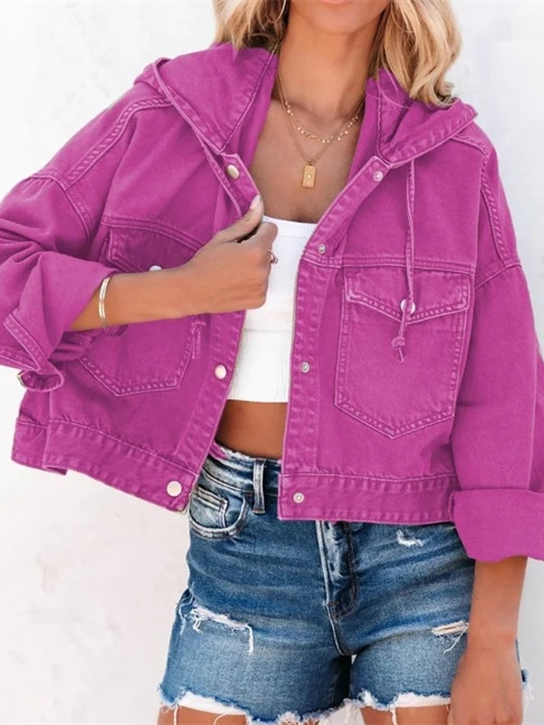 Faionable ort Denim Jaet Женское укороченное пальто Street Sle Свободного кроя Длинный све с капюшоном на пуговицах Обычный тонкий
Faionable ort Denim Jaet Женское укороченное пальто Street Sle Свободного кроя Длинный све с капюшоном на пуговицах Обычный тонкий