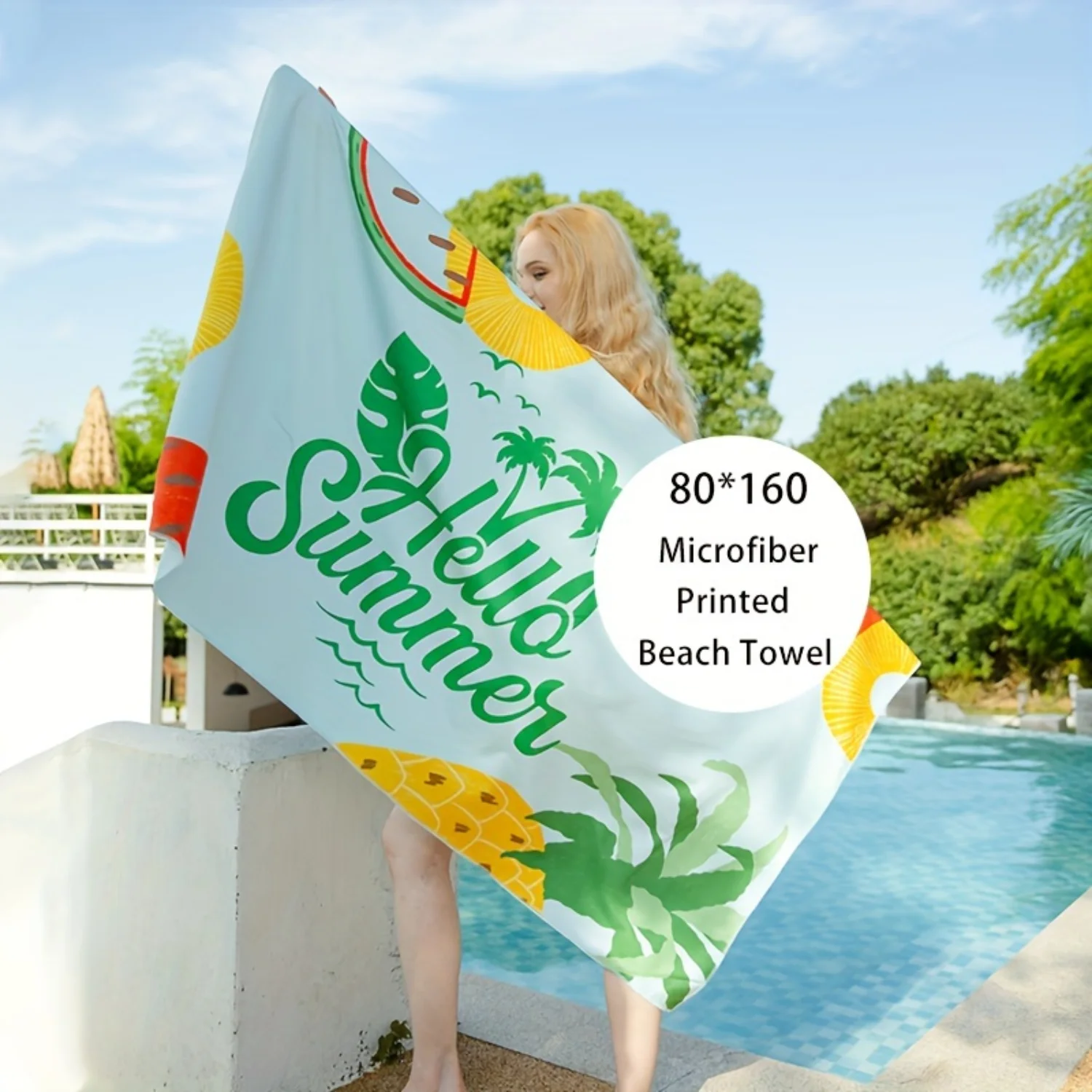 Double-sided Printed Fleece Beach Towel, Quick-drying and Sand-Free for Seaside Swimming - 1pc
Double-sided Printed Fleece Beach Towel, Quick-drying and Sand-Free for Seaside Swimming - 1pc