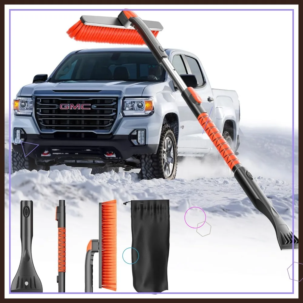 Upgrade Ice Scraper & Extendable Snow Brush for Car Windshield - Military-Grade Sturdy with 360° Pivoting Head
Upgrade Ice Scraper & Extendable Snow Brush for Car Windshield - Military-Grade Sturdy with 360° Pivoting Head