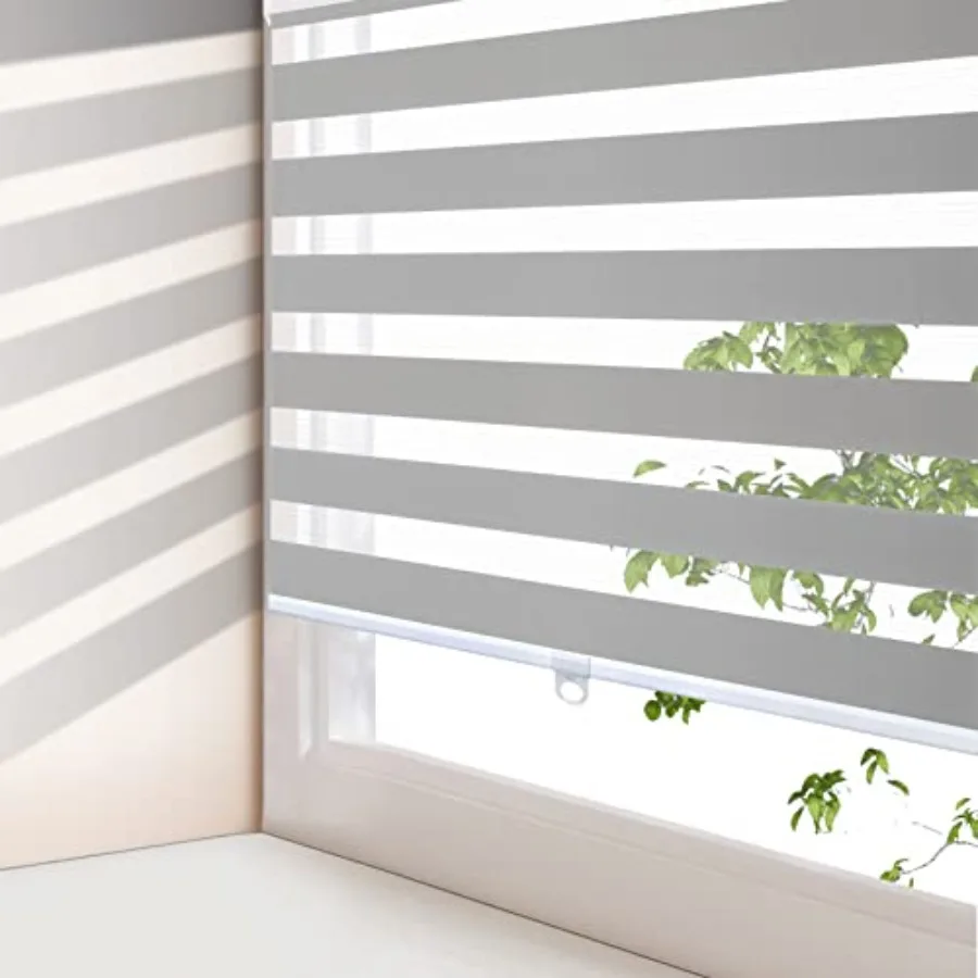 Zebra Blinds for Windows Cordless Roller Shades for Home Free-Stop Windows Shades Dual Layer Light Control for Day and Night Ea
Zebra Blinds for Windows Cordless Roller Shades for Home Free-Stop Windows Shades Dual Layer Light Control for Day and Night Ea