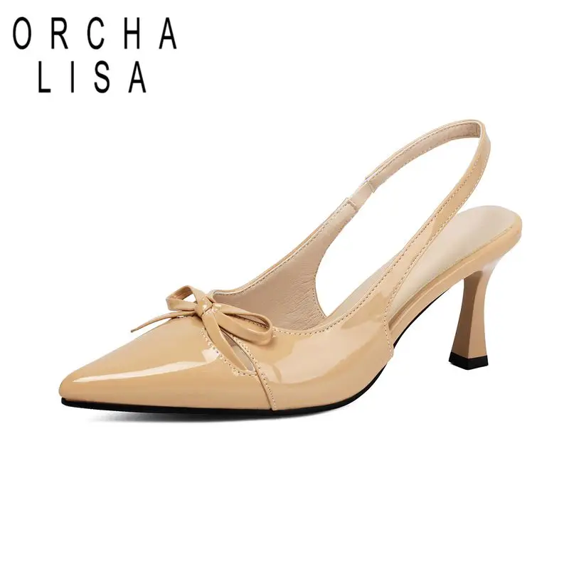 ORCHA LISA Apricot Women Sandals Pointed Toe 8.5cm Thin Heeled Back Strap Slip On Bowknot Plus Size 44 45 46 Sexy Dating Shoes
ORCHA LISA Apricot Women Sandals Pointed Toe 8.5cm Thin Heeled Back Strap Slip On Bowknot Plus Size 44 45 46 Sexy Dating Shoes