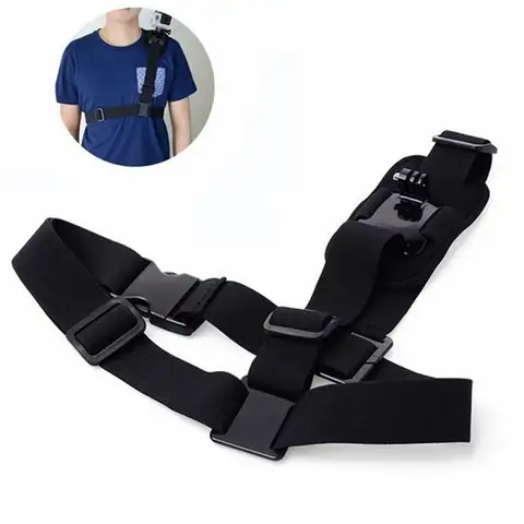 Nouveau adaptateur caméra d'action bandoulière support de montage ceinture de harnais de poitrine pour Gopro Hero 10 9 8 7 6 5 DJI Action 2