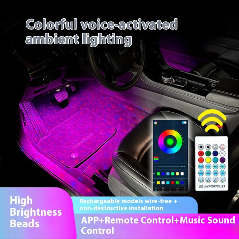 LED Car Roof Star Light Atmosphere Lamp Wireless Voice Control RGB USB Charing Auto Interior Decorative Ambient Party Lights
LED Car Roof Star Light Atmosphere Lamp Wireless Voice Control RGB USB Charing Auto Interior Decorative Ambient Party Lights