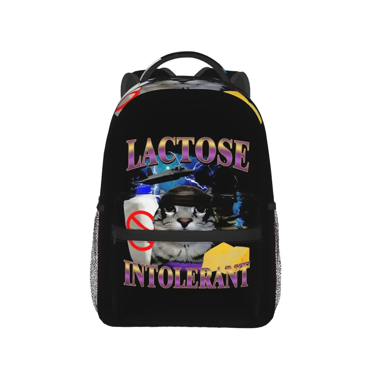 Lactose Intolerant Cat Meme Backpack Hot Sale Daypack Large Capacity Children BookBag School Bag Shoulder Bags for Men Women
Lactose Intolerant Cat Meme Backpack Hot Sale Daypack Large Capacity Children BookBag School Bag Shoulder Bags for Men Women