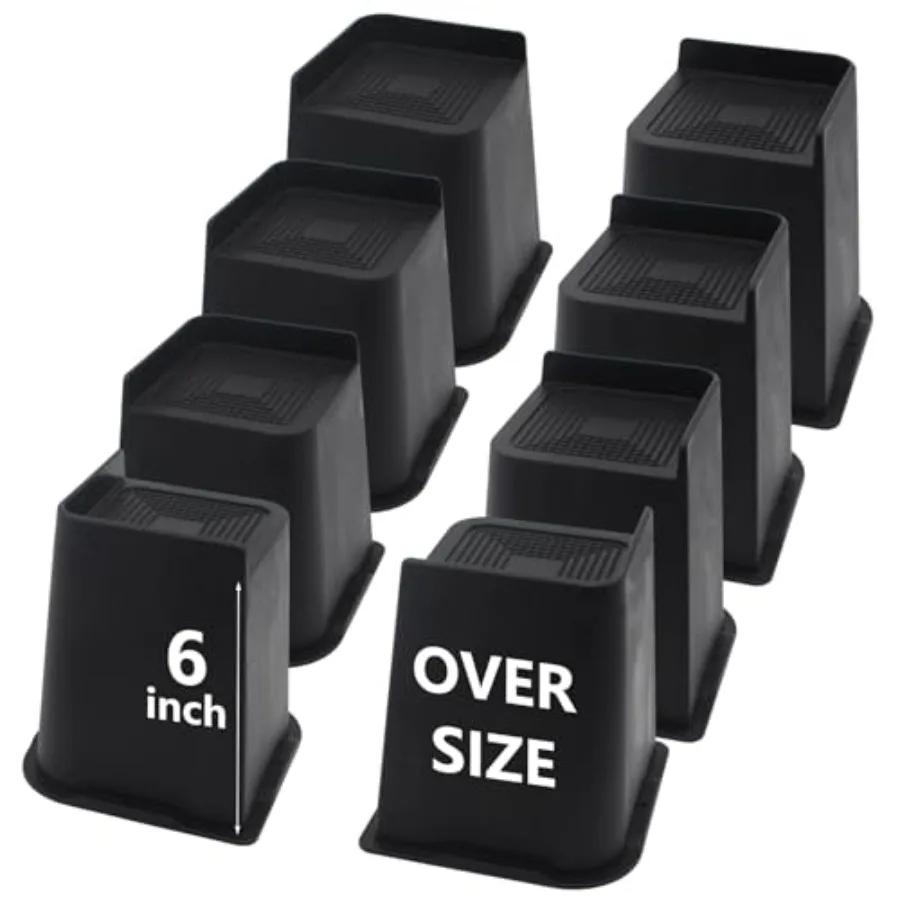 Pack Bed Risers Heavy Duty Oversized Furniture Risers Bed Lifts Risers for Table Sofa Chair Couch Desk Bed Frame Risers Support
Pack Bed Risers Heavy Duty Oversized Furniture Risers Bed Lifts Risers for Table Sofa Chair Couch Desk Bed Frame Risers Support