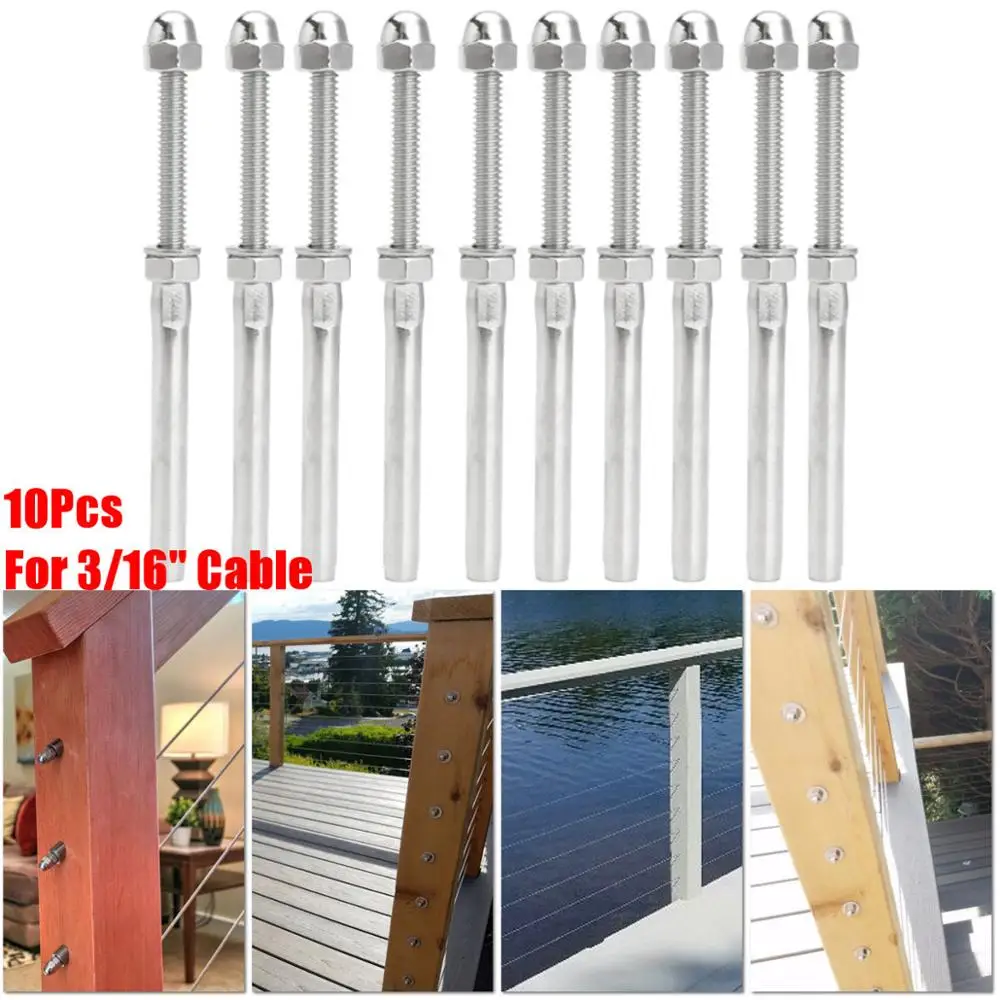 3/16" Cable Hand Swage Stainless Steel Outdoor Indoor T316 Marine Grade Nut
3/16" Cable Hand Swage Stainless Steel Outdoor Indoor T316 Marine Grade Nut