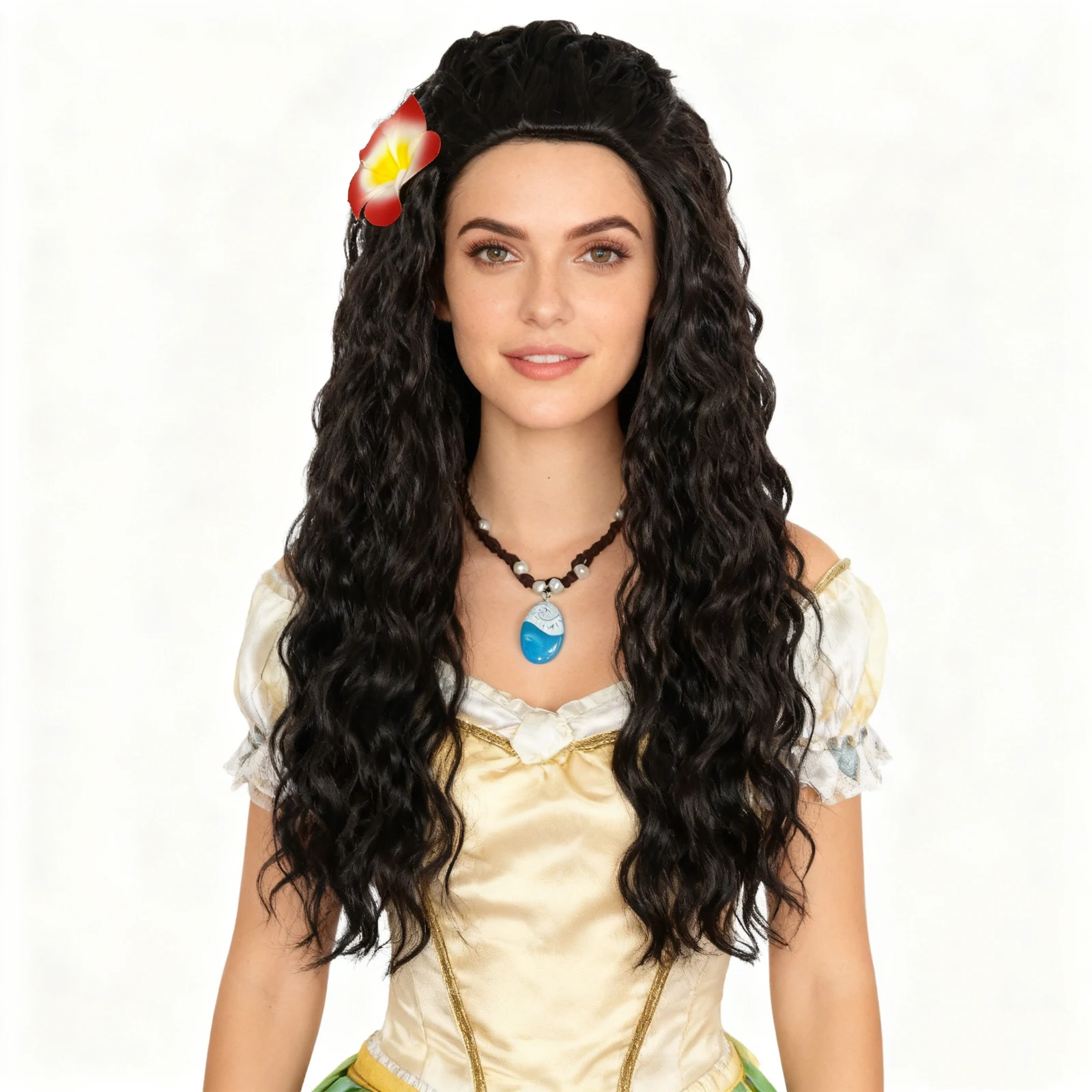 Synthetic Long Big Bouffant Curly Black anime Cosplay Wig with Flower Hair Clip and Necklace for Women Princess Dress Up Wig
Synthetic Long Big Bouffant Curly Black anime Cosplay Wig with Flower Hair Clip and Necklace for Women Princess Dress Up Wig
