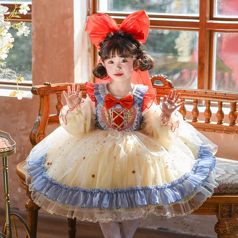 Красное платье принцессы Лолиты для девочек, юбка-пачка с рюшами, многослойное платье, Рождественский костюм, украшение с бантом, праздничное платье, праздничный подарок
Красное платье принцессы Лолиты для девочек, юбка-пачка с рюшами, многослойное платье, Рождественский костюм, украшение с бантом, праздничное платье, праздничный подарок